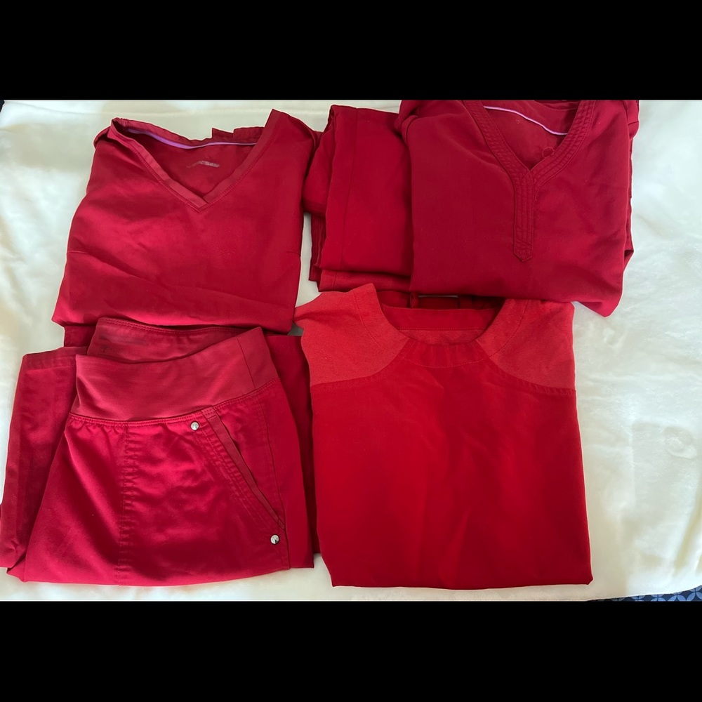 Petite Red scrubs